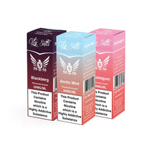 Three boxes of City Safts e-liquid in Blackberg, Arctic Mint, and Bubblegum flavors on a white background.