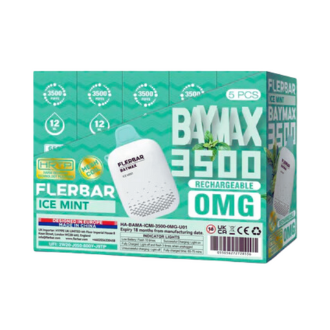 Box Of 5 - Flerbar Baymax 3500 Puffs 0mg