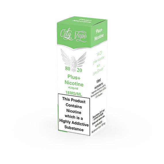 City Vape Plus+ Nicotine 80/20 - 10ml Nic Shots