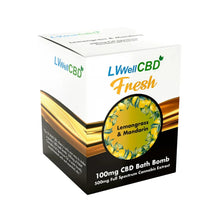 LVWell CBD - CBD Bath Bomb - Lemongrass and Mandarin
