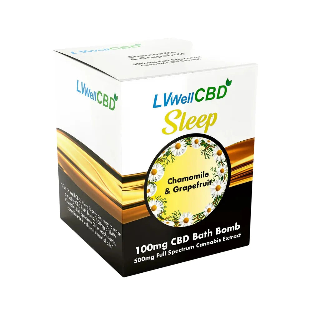 LVWell CBD - CBD Bath Bomb Sleep – Chamomile and Grapefruit