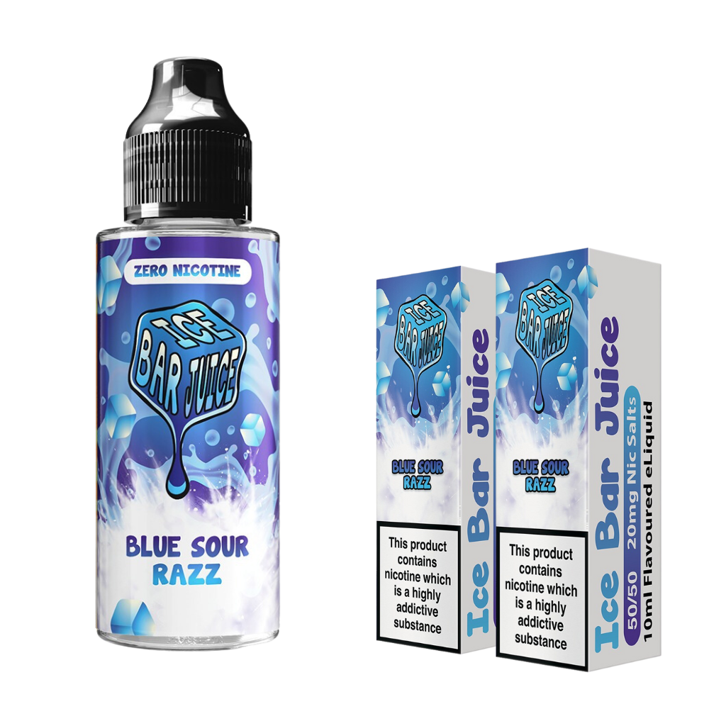 Ice Bar Juice 100ml - Blue Sour Razz + Ice Bar Juice Salts