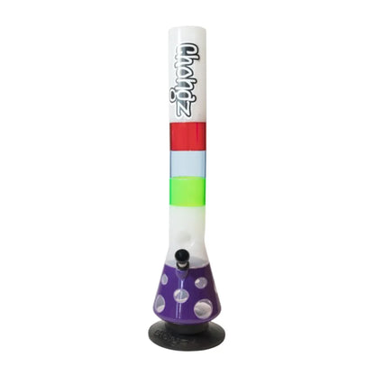 Colorful bong with 'Chongz' branding on a white background