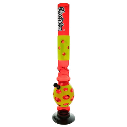 Acrylic Colorful bong with 'Chongz' branding on a white background