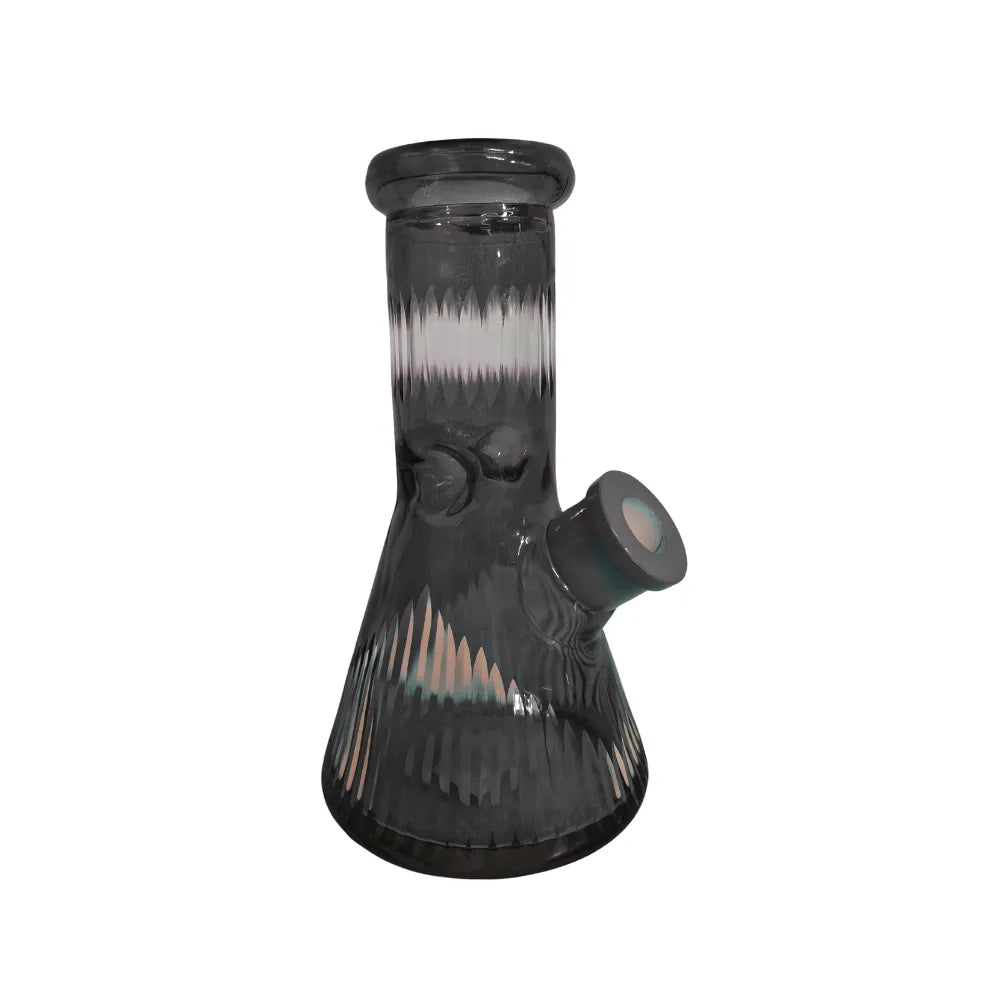 Black glass water pipe on a white background