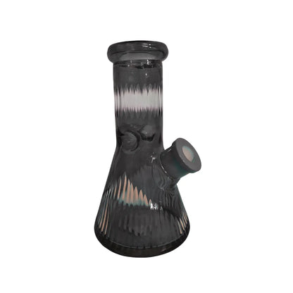 Black glass water pipe on a white background