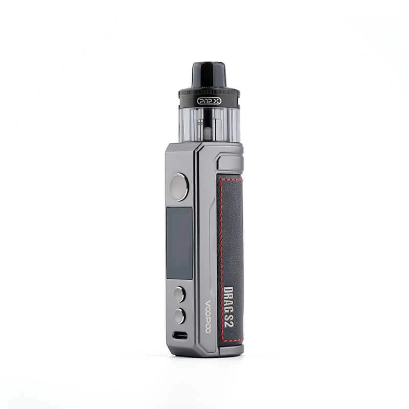 Voopoo drag s2 vape pod/mod kit in "classic" colour on a white background