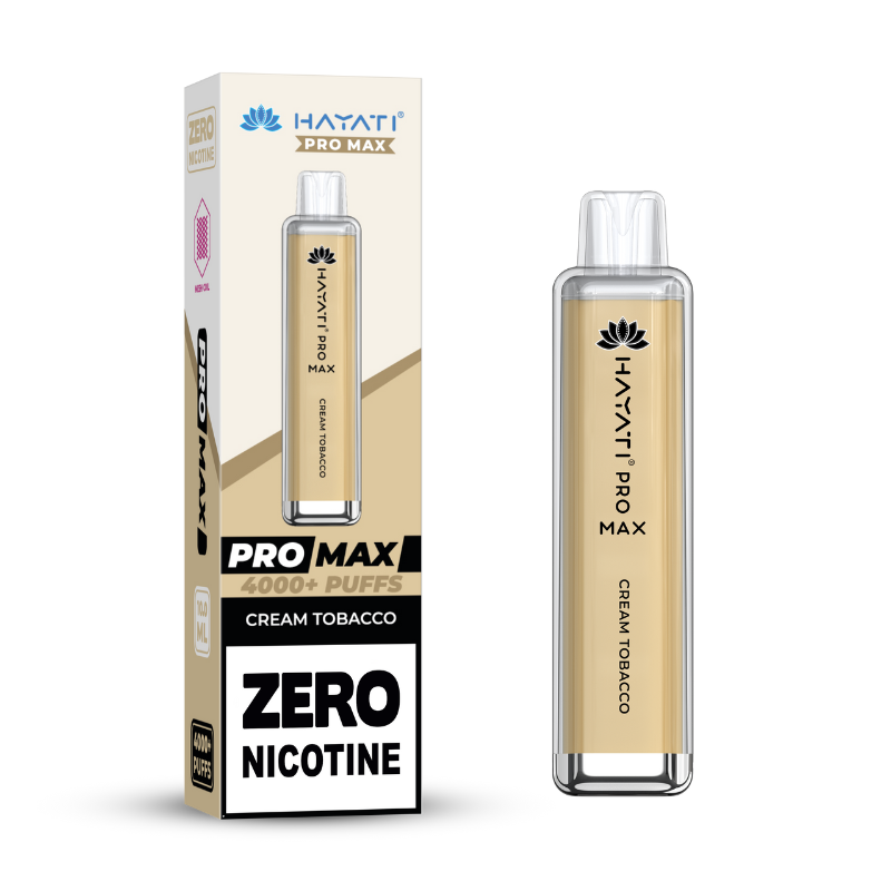 Hayati Pro Max NO NICOTINE 4000 Puffs - Cream Tobacco
