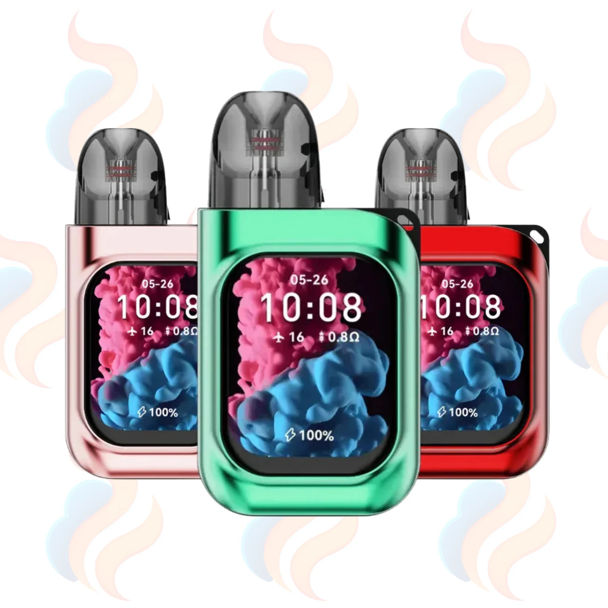 Three Crystal Prime M3 Smart Vape devices on a white background with UK Vape Supply Logo
