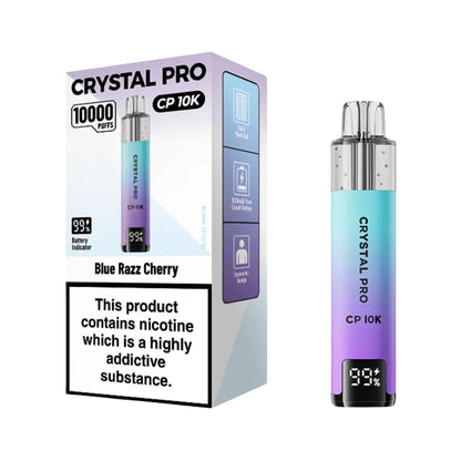 Crystal Pro CP 10K vape device and packaging on a white background
