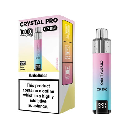 Crystal Pro CP 10K vape device and packaging on a white background