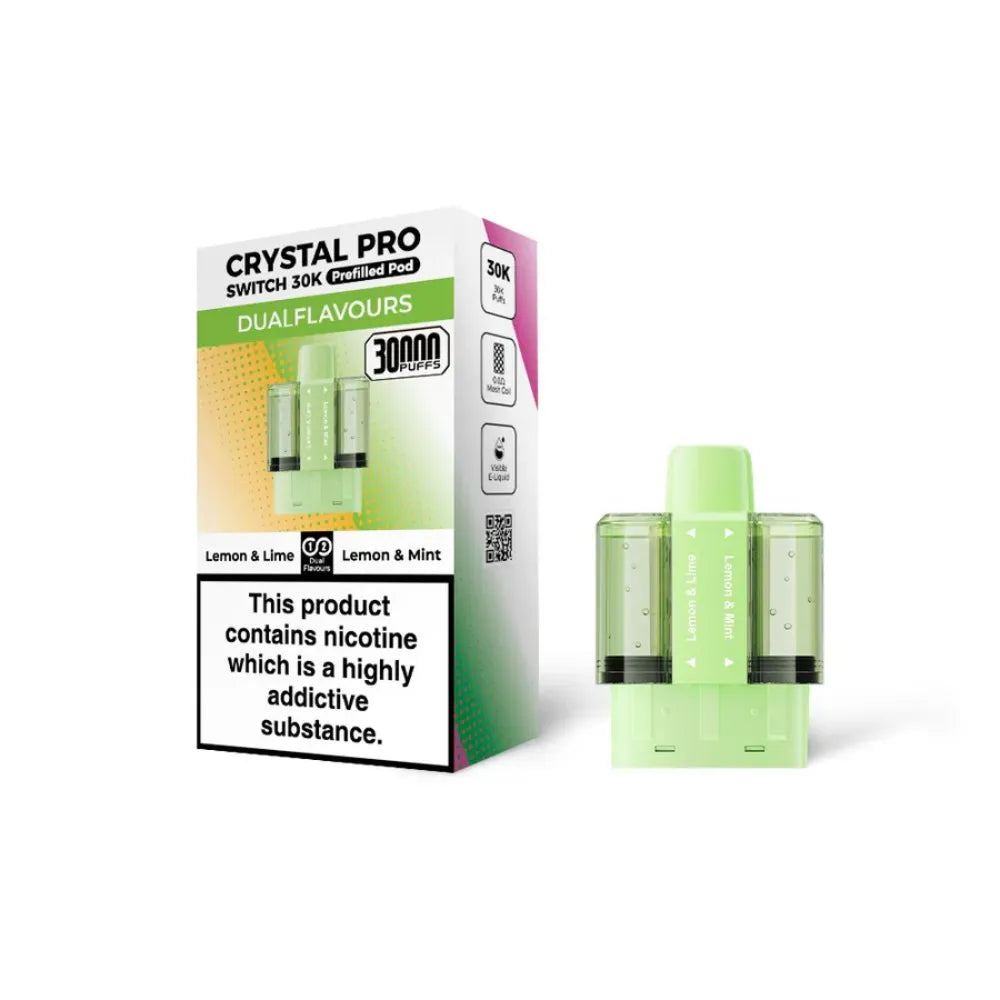 Crystal Pro Switch 30k prefilled pods lemon and lime/ lemon and mint