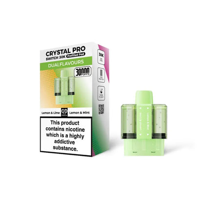 Crystal Pro Switch 30k prefilled pods lemon and lime/ lemon and mint