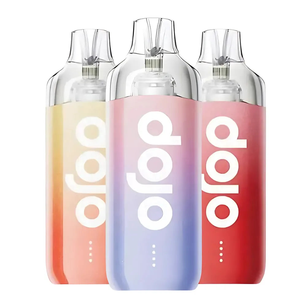 Three gradient bottles with 'olo' branding on a white background