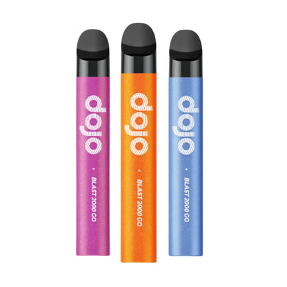 Three disposable vape devices in purple, orange, and blue with 'duo' branding on a white background.