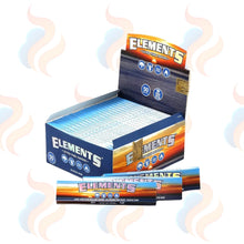 Blue elements ultra thin rolling papers on a white background