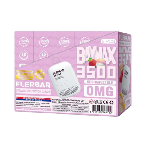 Box of 5 Flerbar Baymax 3500 Puffs 0mg
