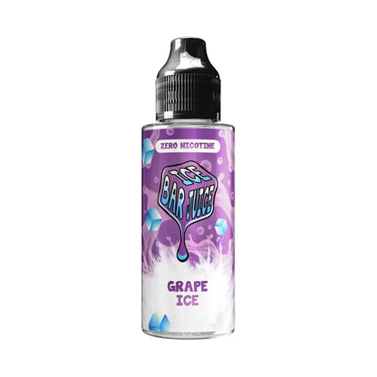 Bottle of Bar Juice Grape Ice e-liquid on a white background