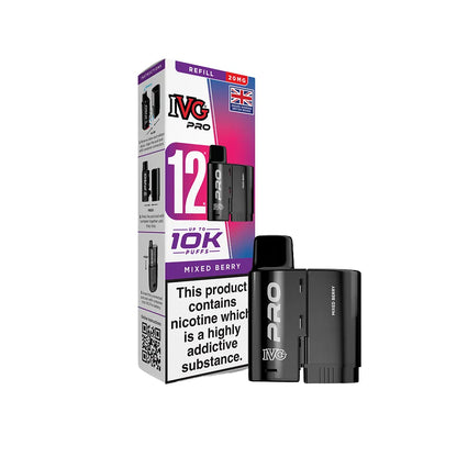IVG Pro pod Mixed Berry with packaging on a white background