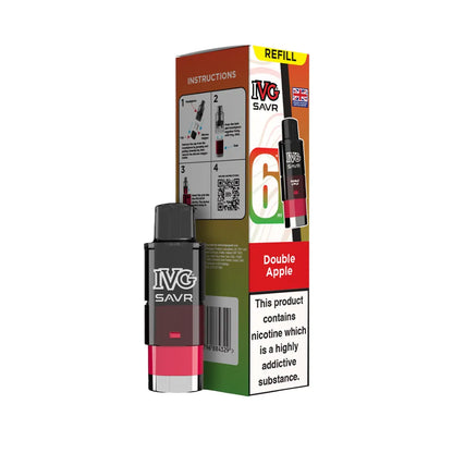 Double Apple IVG SAVR refills and packaging on a white background