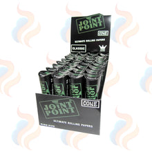 Joint Point King Size Classic Cones – Pre-Rolled Cones (Box of 32 Packs) on a white background