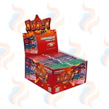 Juicy Jay connoisseur flavoured rolling papers & tips on a white background