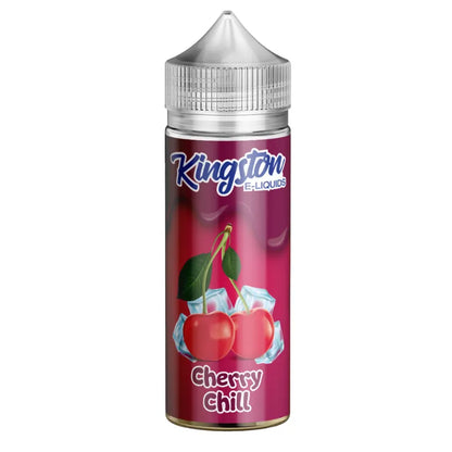 Kingston Cherry Chill e-liquid bottle on a white background