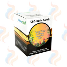 LVWell CBD Bath bomb in "Ylang Ylang & Ginger" scent on a white background