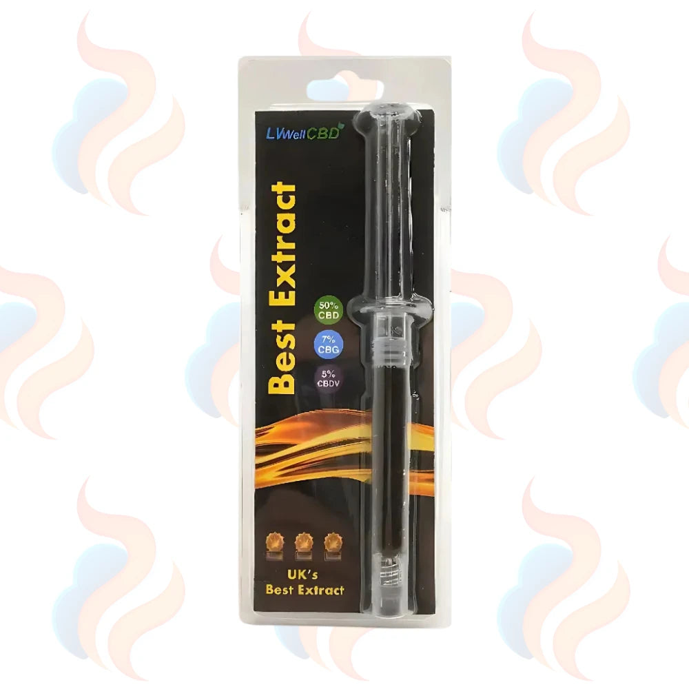 LVWell CBD Best Extract 3ml Syringe in packaging on a white background