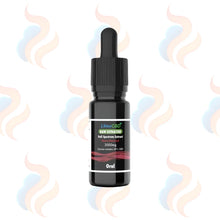 LVWell CBD Cherry flavoured Raw Extracted CBD oral drops in a black glass bottle