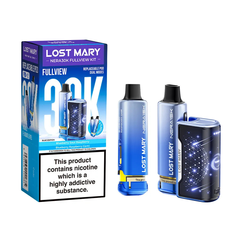 Lost Mary vape device and packaging on a white background