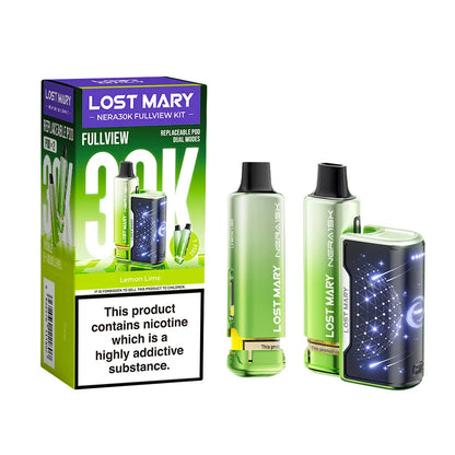 Lost Mary vaping device and packaging on a white background