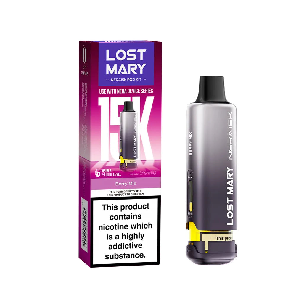 Lost Mary Nera 30k packaging and prefilled pod berry mix