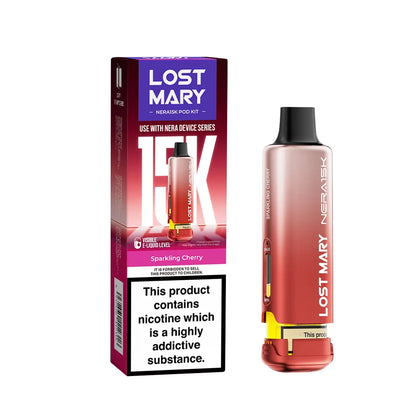 Lost Mary Nera 30k packaging and prefilled pod sparkling cherry