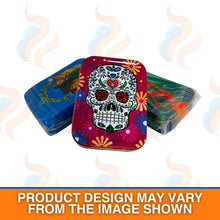 Metal Baccy Tins – Patterned Tobacco Storage Tins on a white background