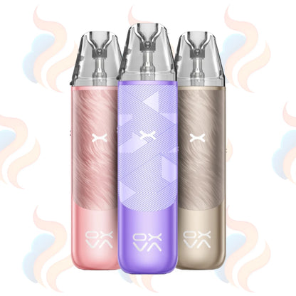 Three OXVA Nexlim Go Vape devices on a white background with UK Vape Supply Logo
