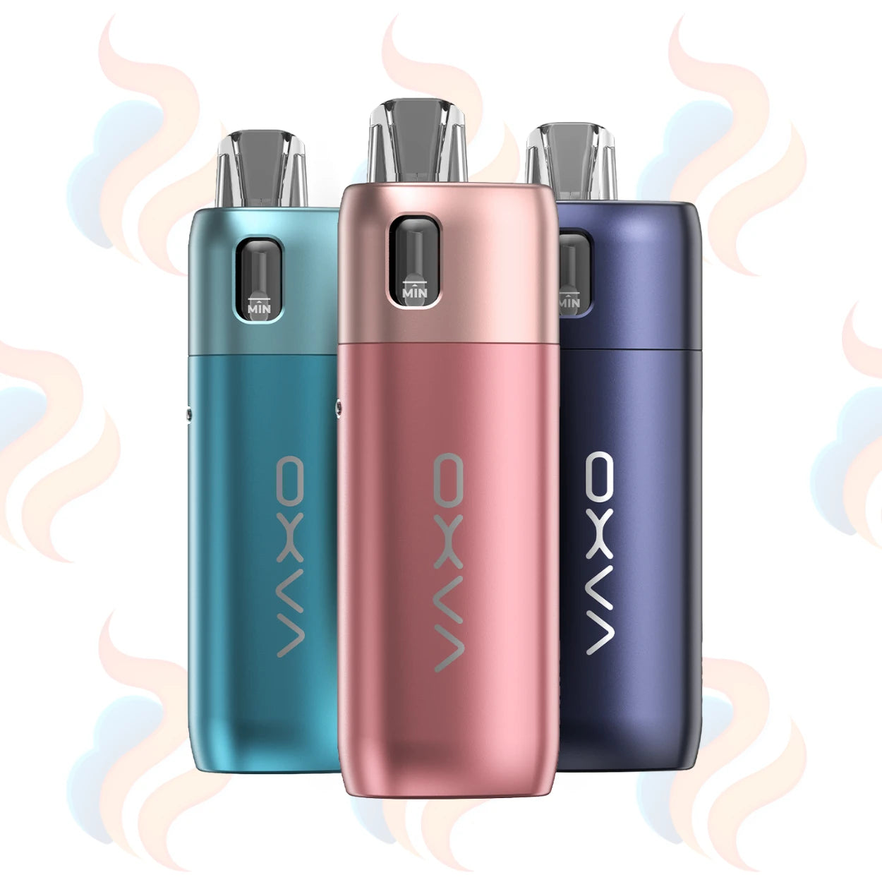 Three OXVA oneo Vape devices on a white background with UK Vape Supply Logo
