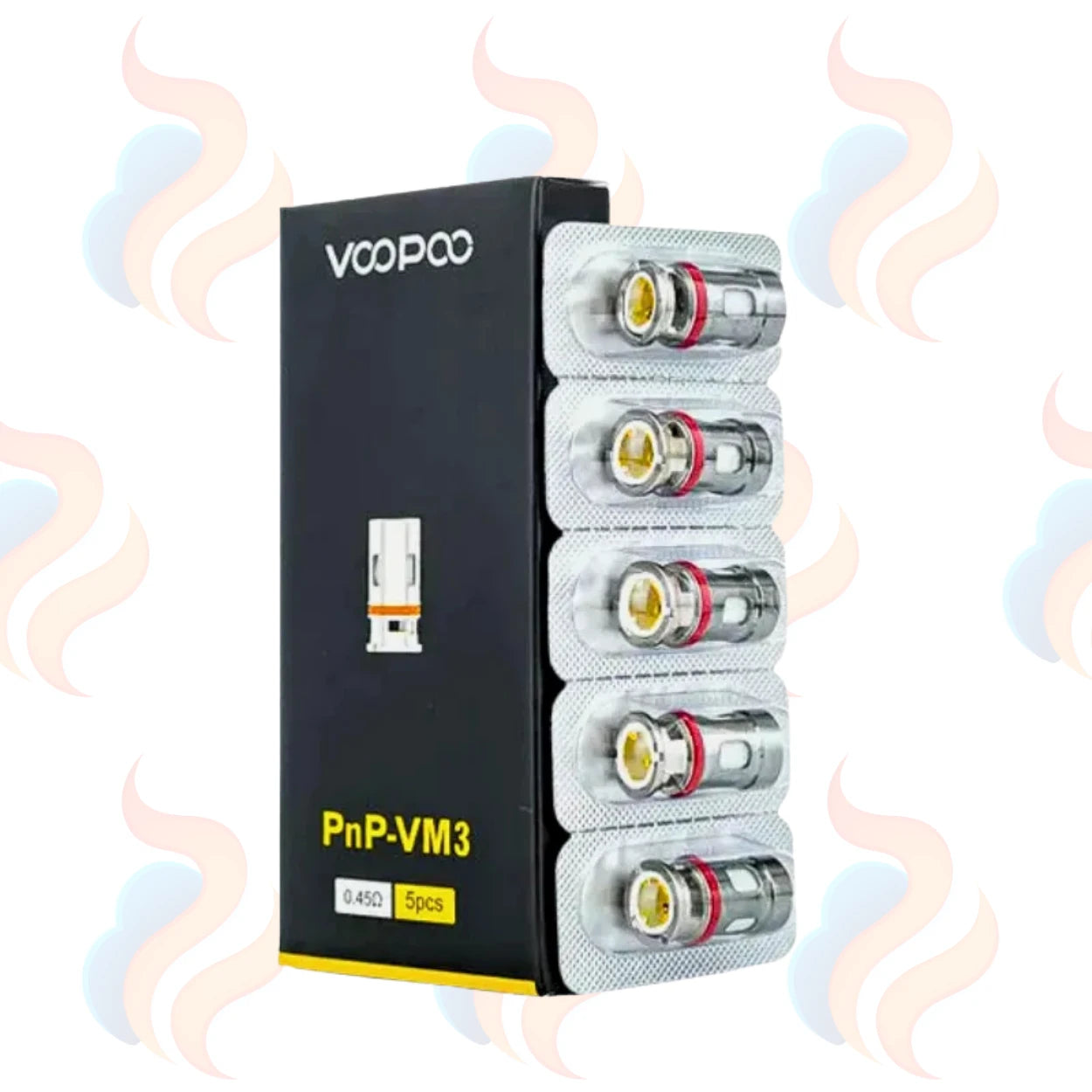 VOOPOO PnP- VM3 vape coils packaging on a white background