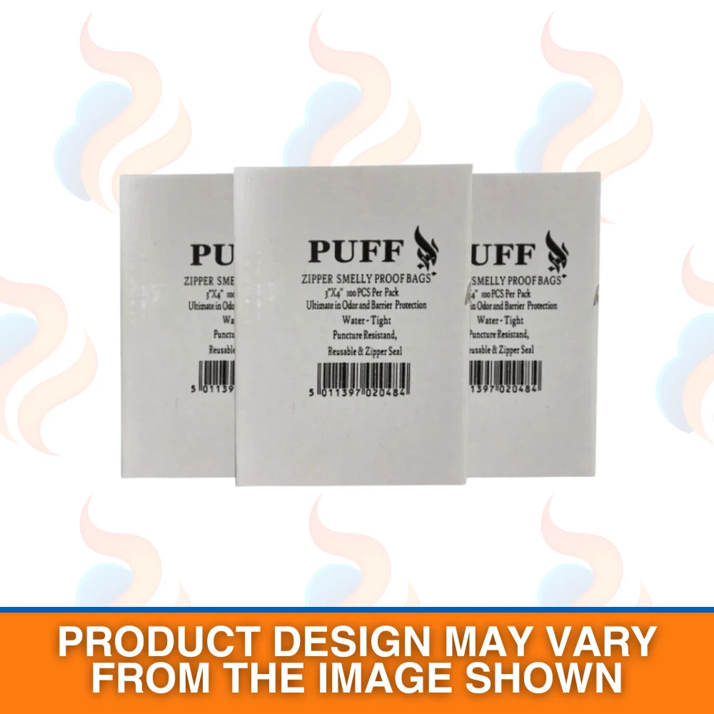 PUFF Zipper Baggies – Resealable Storage Bags on a white background