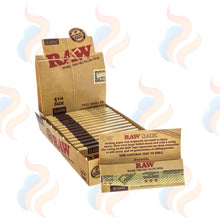 RAW 1¼ Classic Rolling Papers – Natural Unbleached Papers on a white background