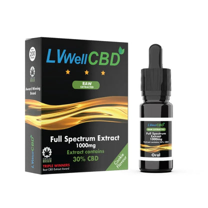 LVWell CBD - Raw Extracted Full Spectrum Oral CBD Oil