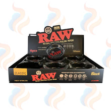 RAW Classic Black Glass Ashtray – Heavy Duty Smoking Ashtrays on a white background