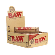 Box of 110mm Raw hemp plastic cigarette rolling machine on a white background