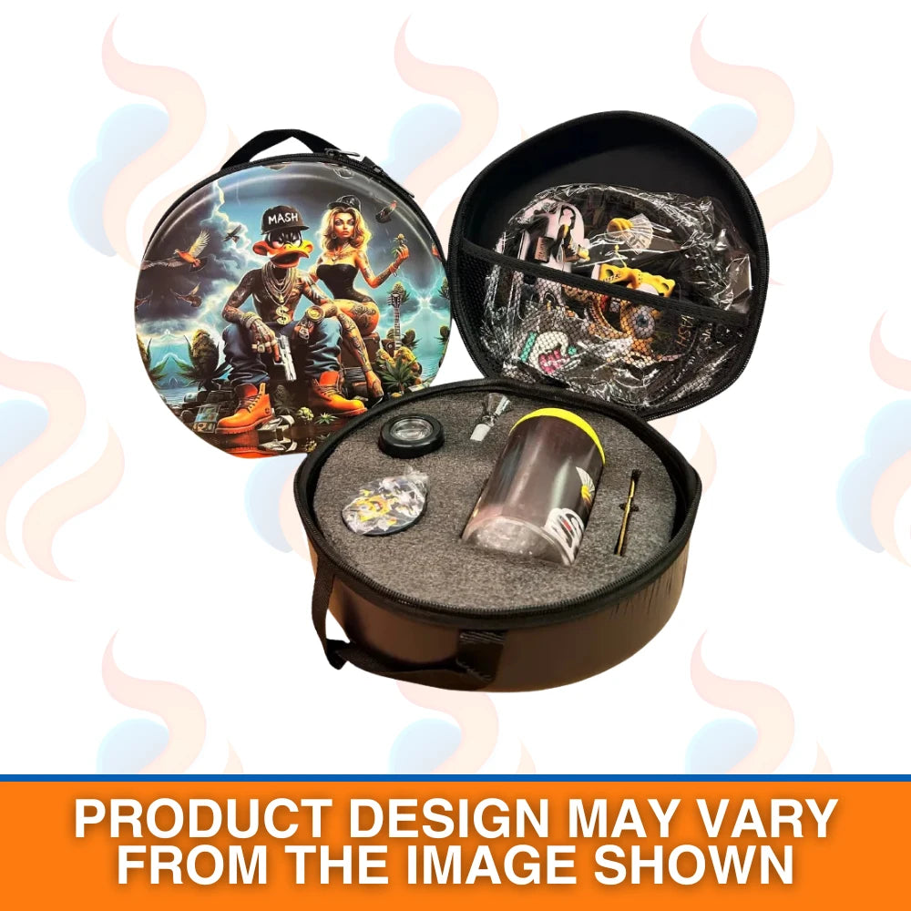 Round Gift Set Bags – All-in-One Smoking Accessory Kit on a white background