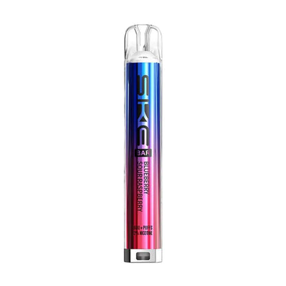 SKE vape pen with blue and pink gradient on a white background