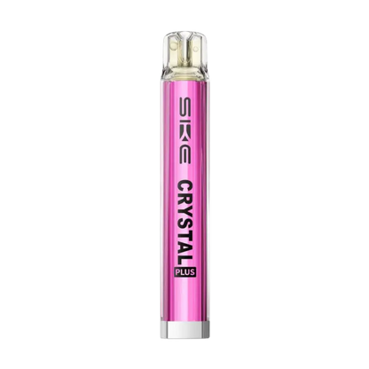 Pink SKE Crystal Plus vape pen on a white background