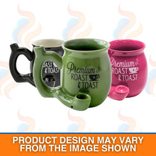 Stoner Mug with Built-In Pipe – Novelty Ceramic Smoking Mugs on a white background