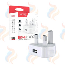 White USB plug adapter with packaging displaying 'VEN-DENS' brand on a white background