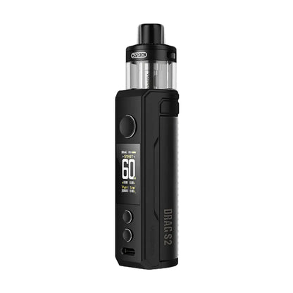 Black vape device with 'Voopoo' branding on a white background