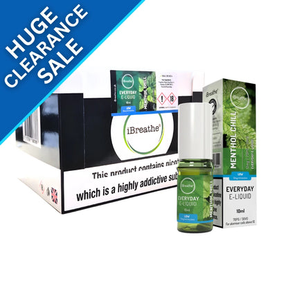 Box Of 20 - iBreathe E-Liquid 10ml - CHEAP CLEARANCE